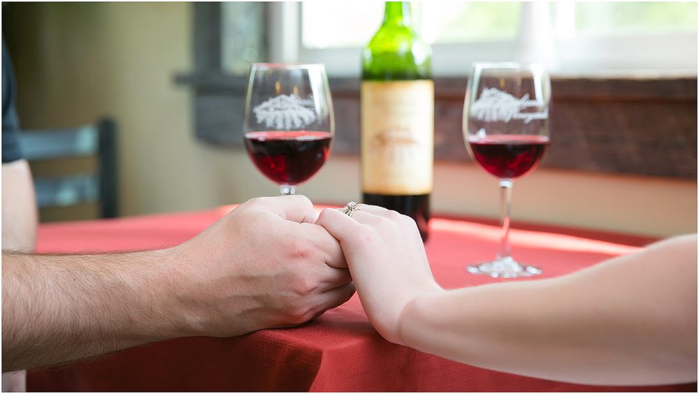 engaged vineyard softball styled session