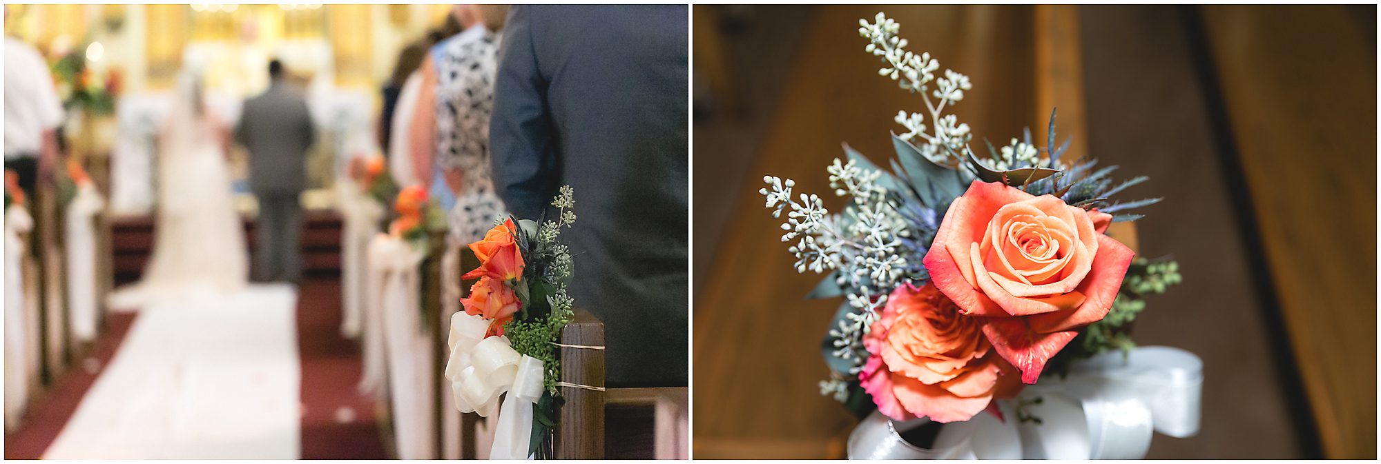 wedding ceremony church flowers