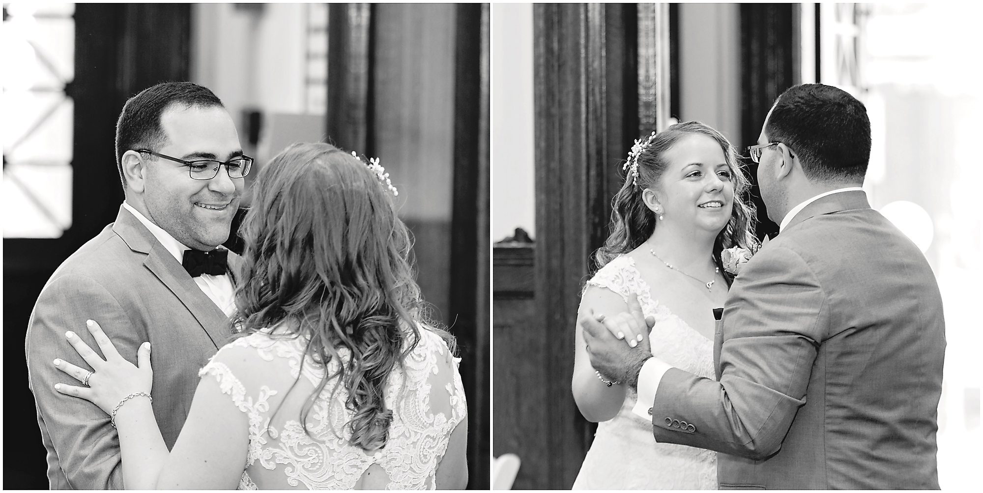 bride and groom first dance