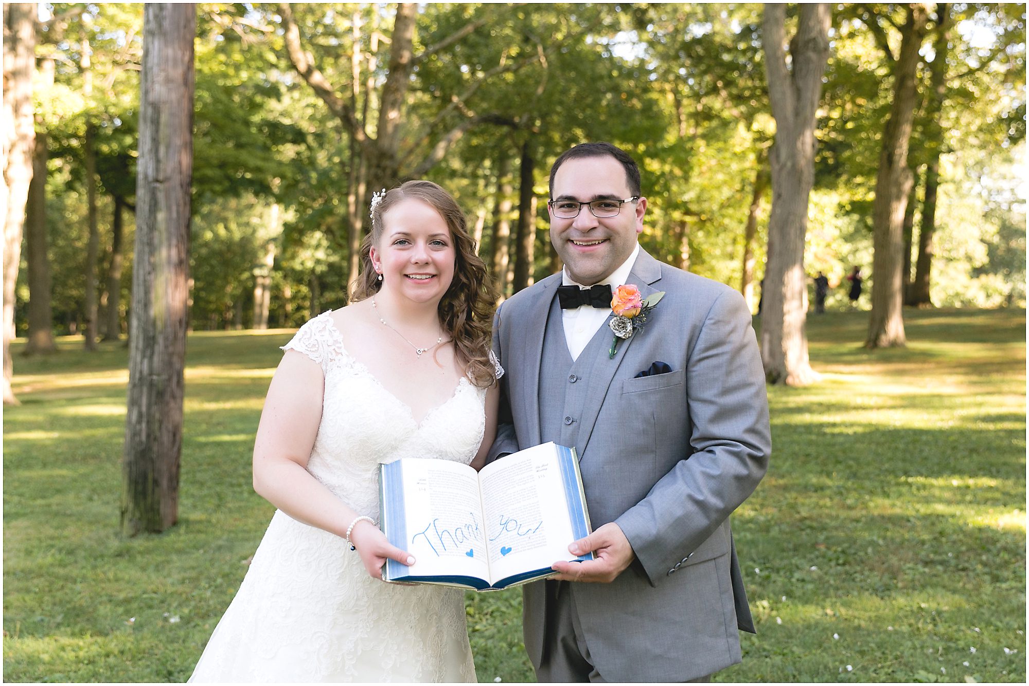 bride groom portraits thank you card