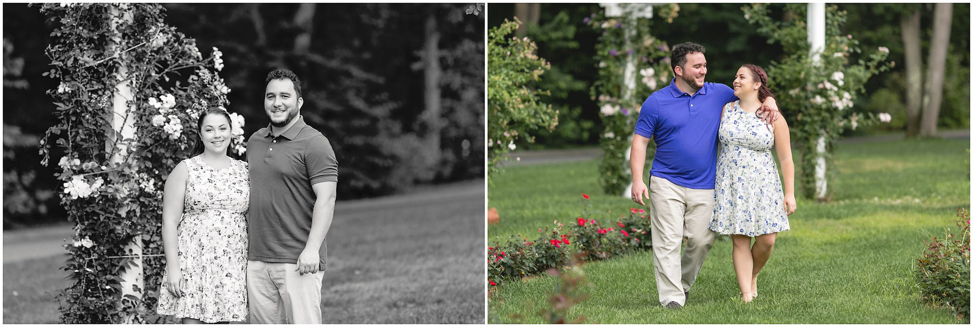 engagement session rose garden