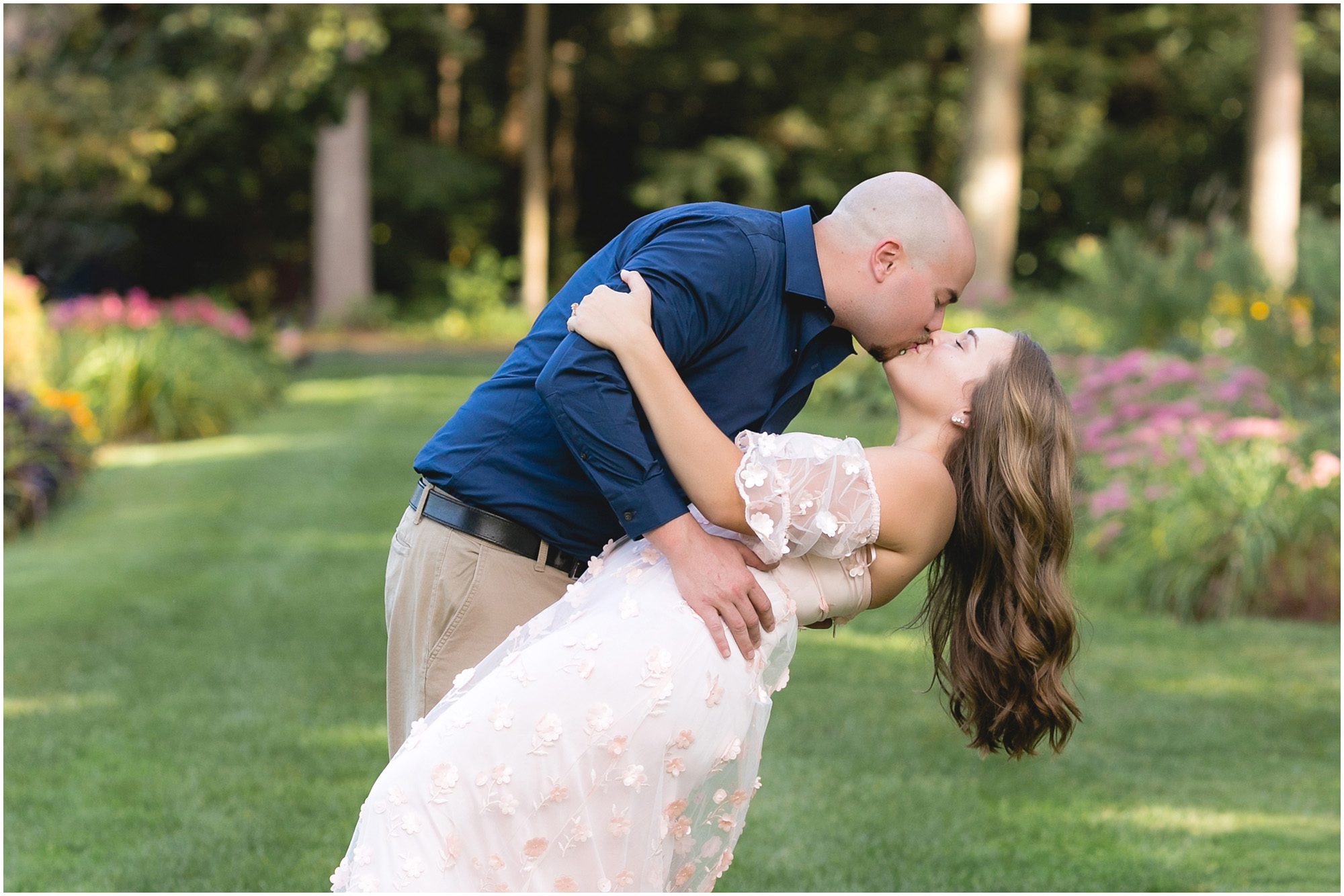 engagement session flowy dress