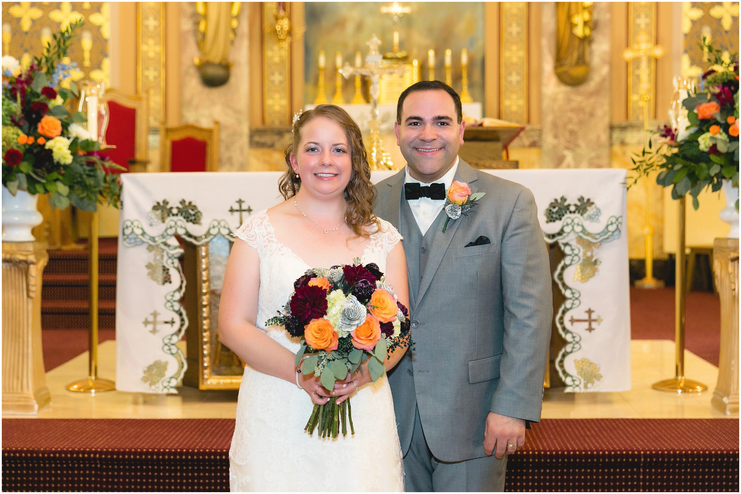 bride and groom church