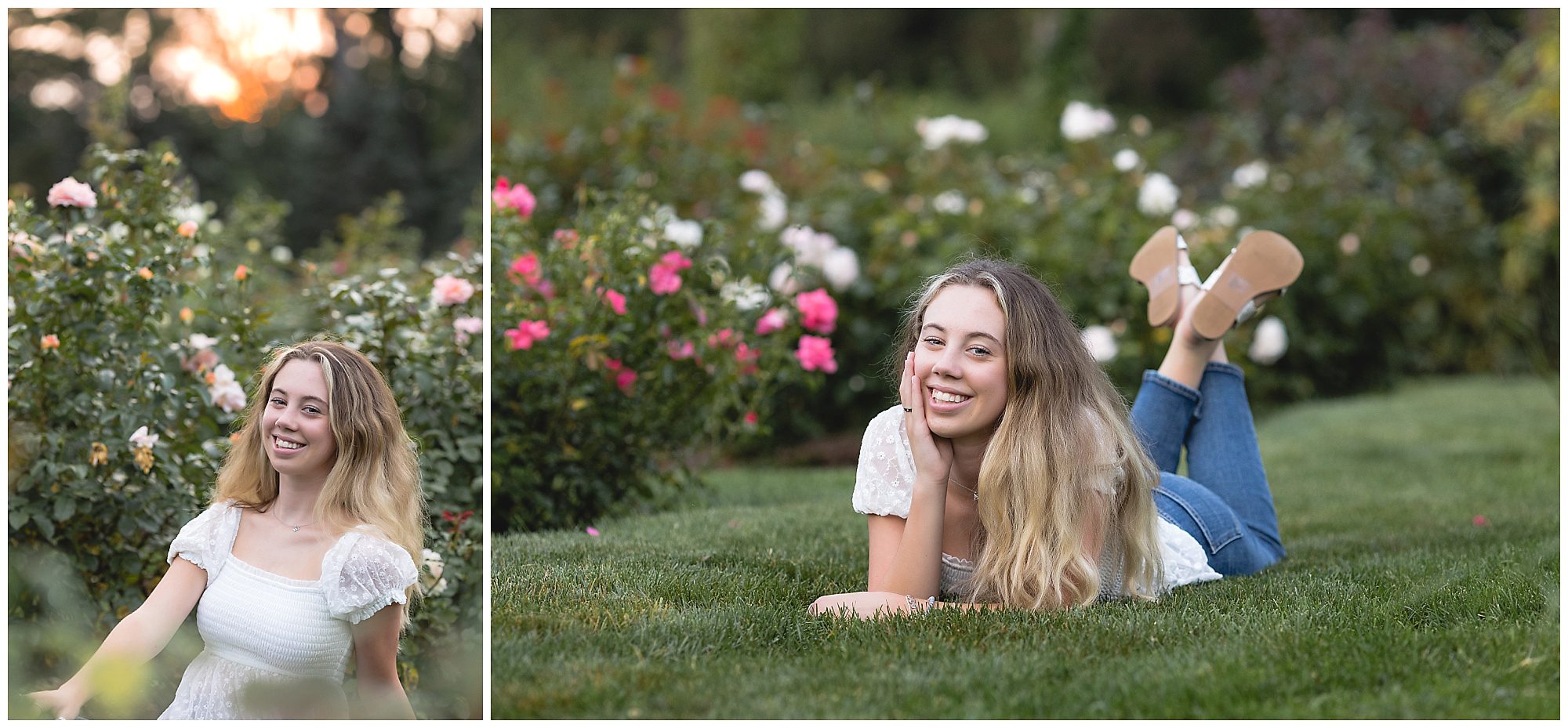 Senior portraits rose garden