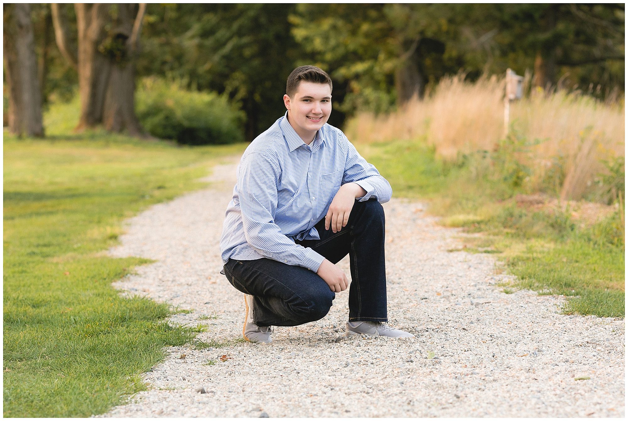 Senior portrait session woods