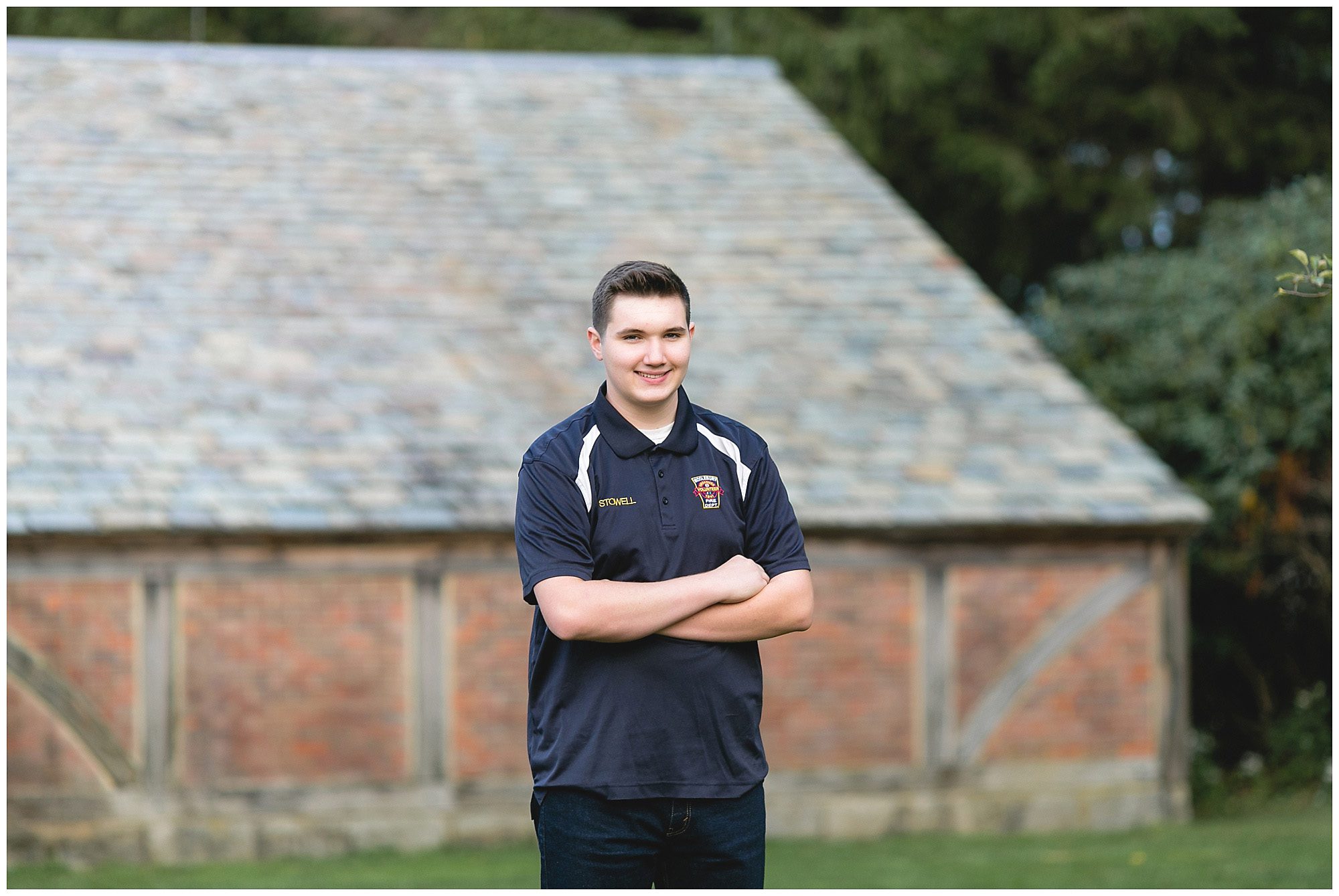 Senior portrait session volunteer fire department