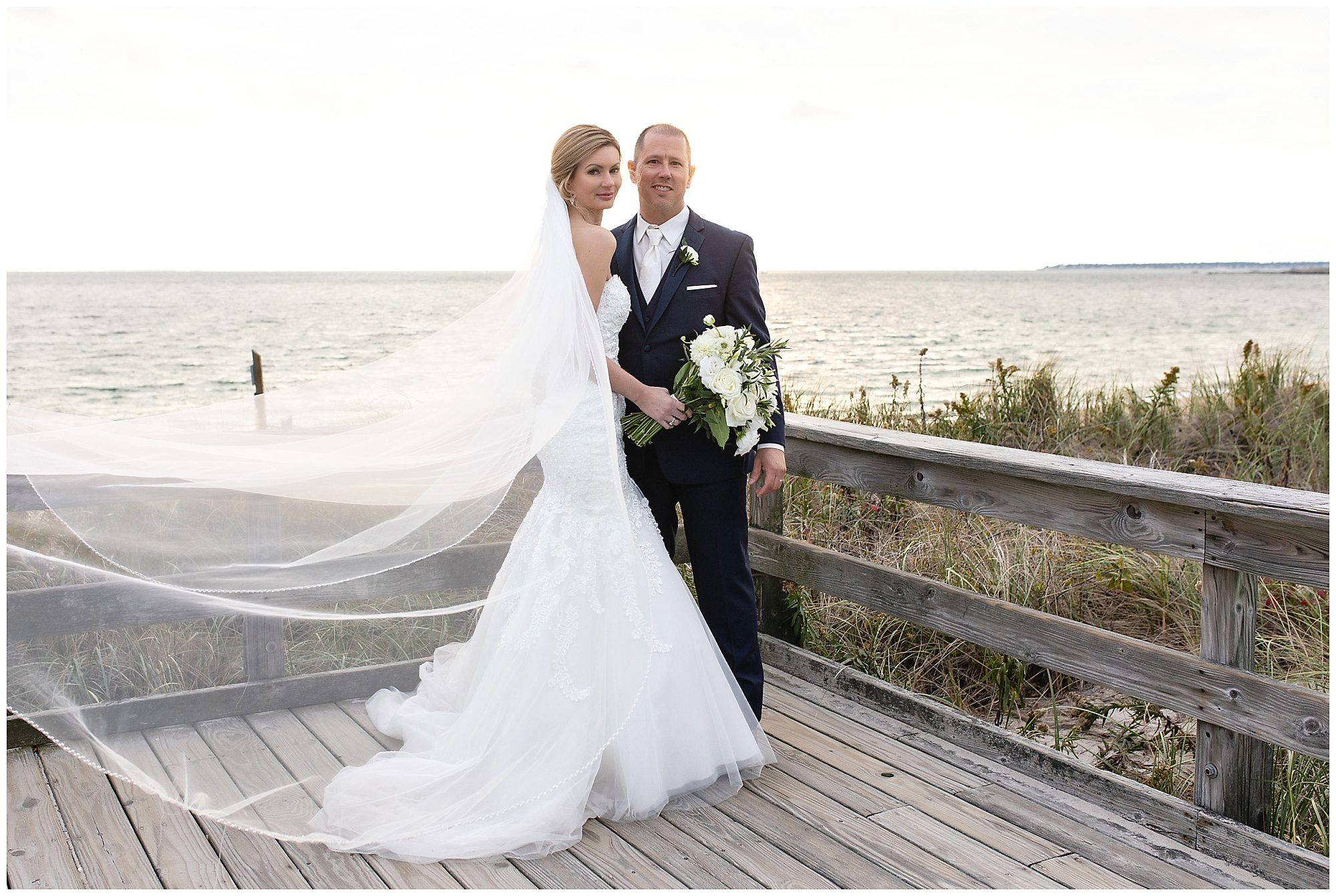 bride with long veil