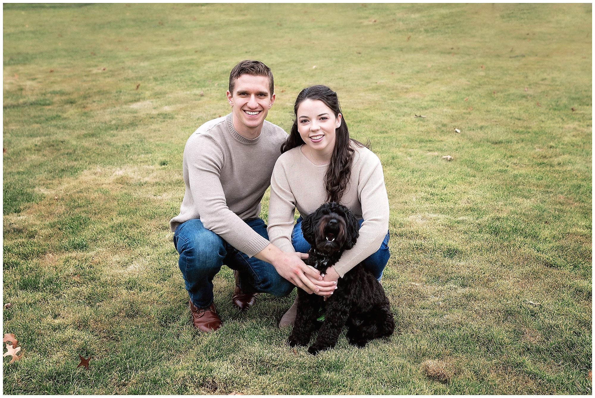 engagement session with dog