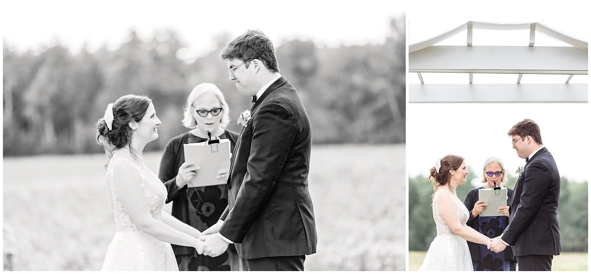 bride and groom saying vows