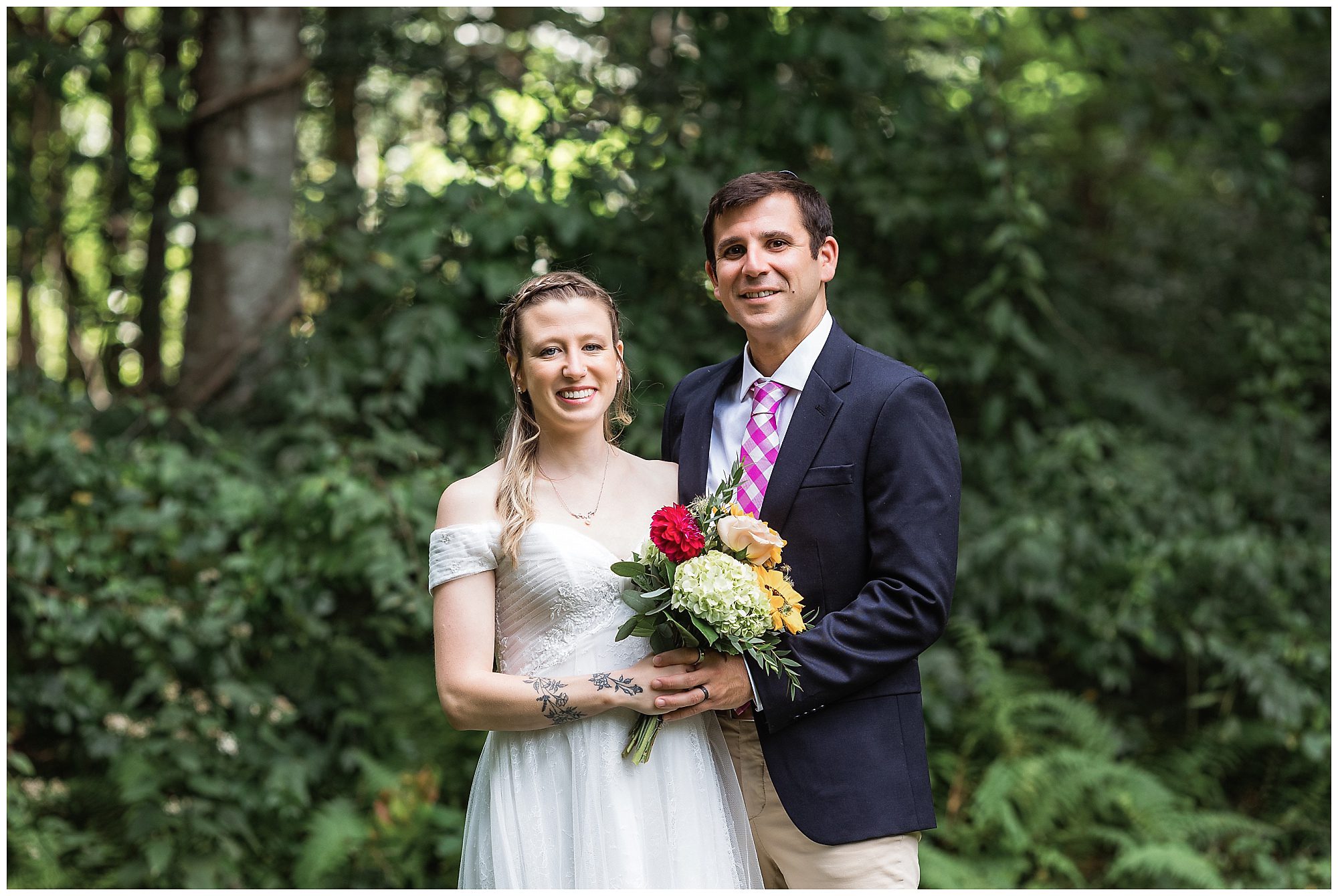 bride and groom wedding portrait
