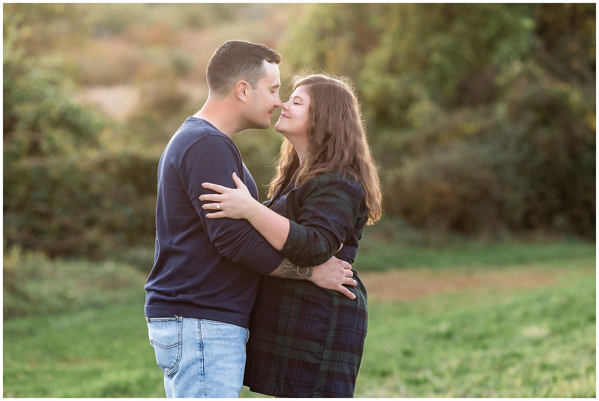 fall engagement session sun