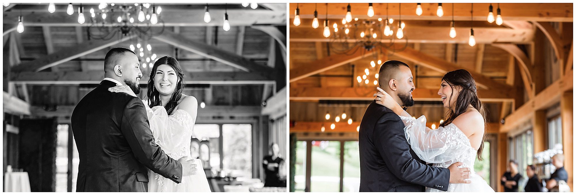 bride and groom first dance
