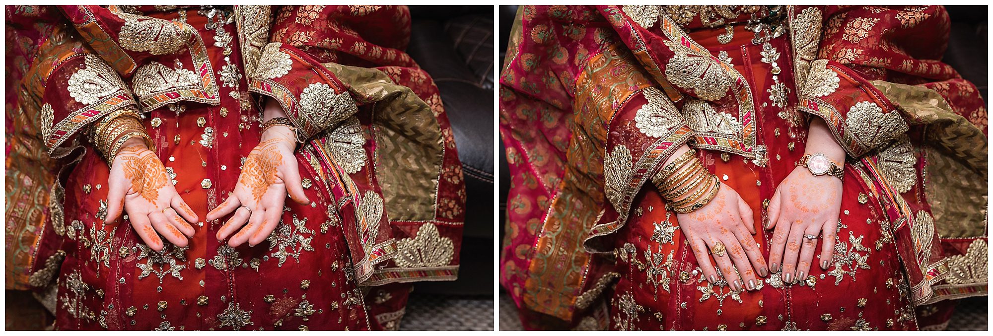 henna on bride's hands