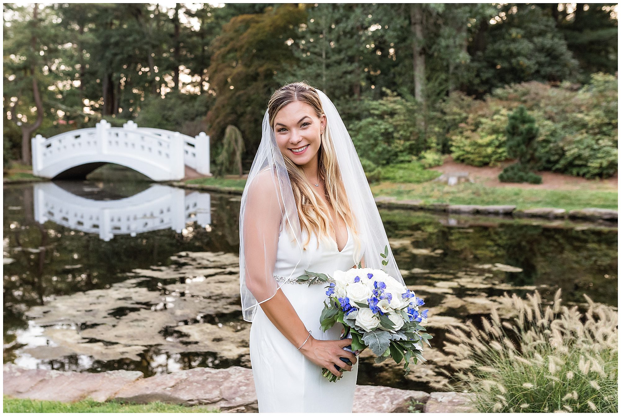 wedding portrait with veil