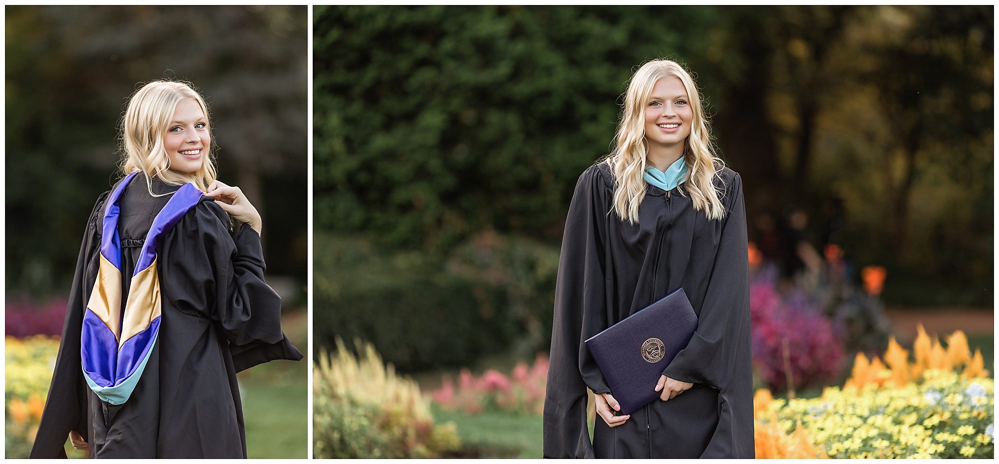 Tessa college graduation gown diploma