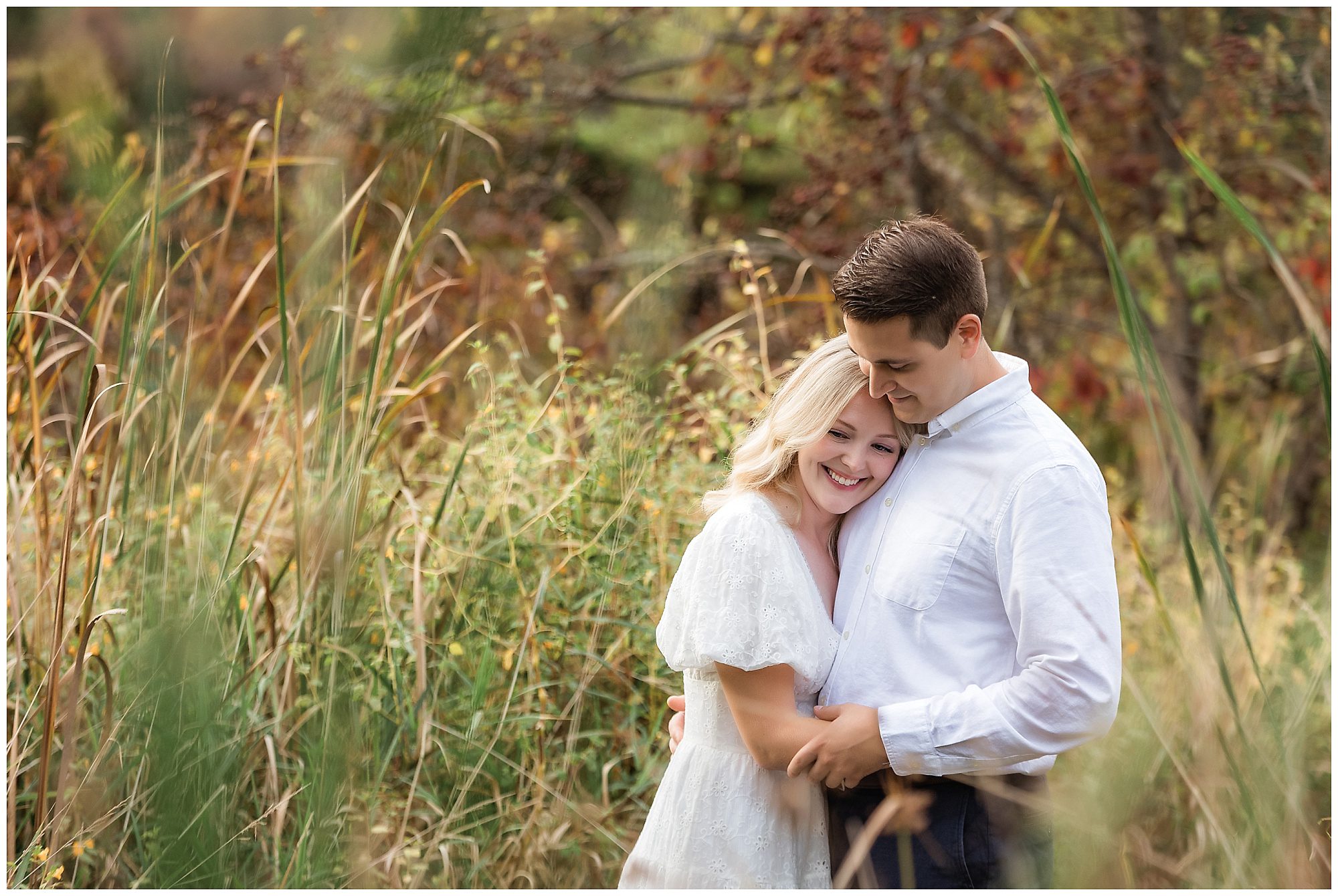 Sydni and Filip's engagement fall portraits connecticut land preserve