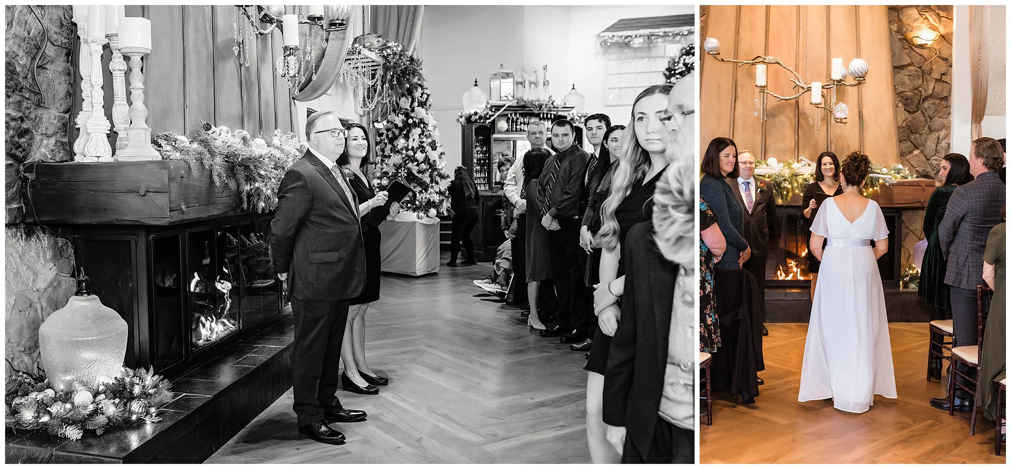 Christmas wedding Pond House Cafe Ceremony