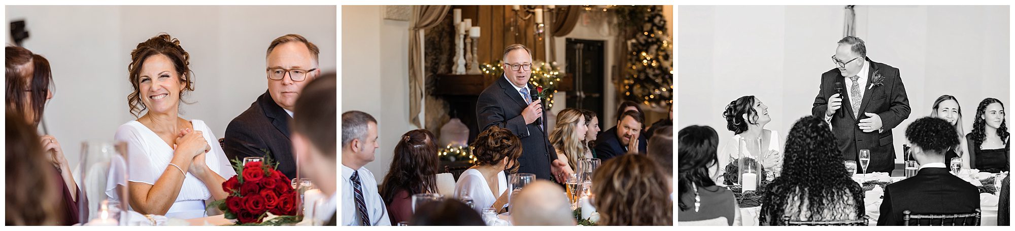 Christmas wedding Pond House Cafe Reception