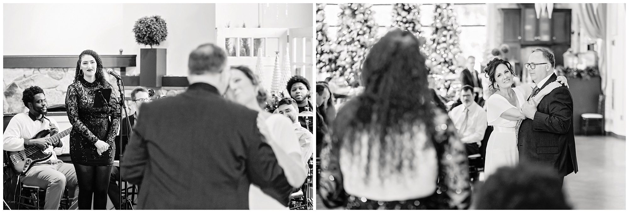 Christmas wedding Pond House Cafe Reception live band