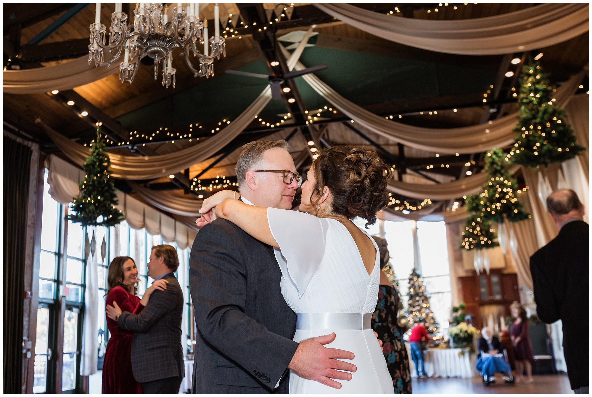 Christmas wedding Pond House Cafe Reception First Dance