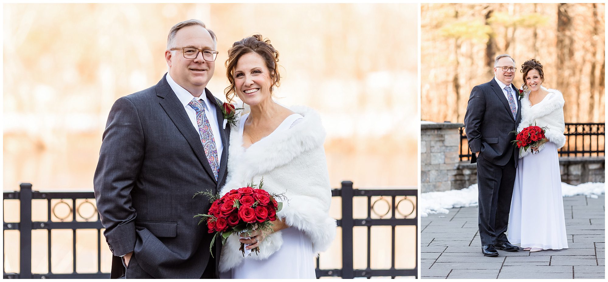 winter wedding Pond House Cafe Portraits