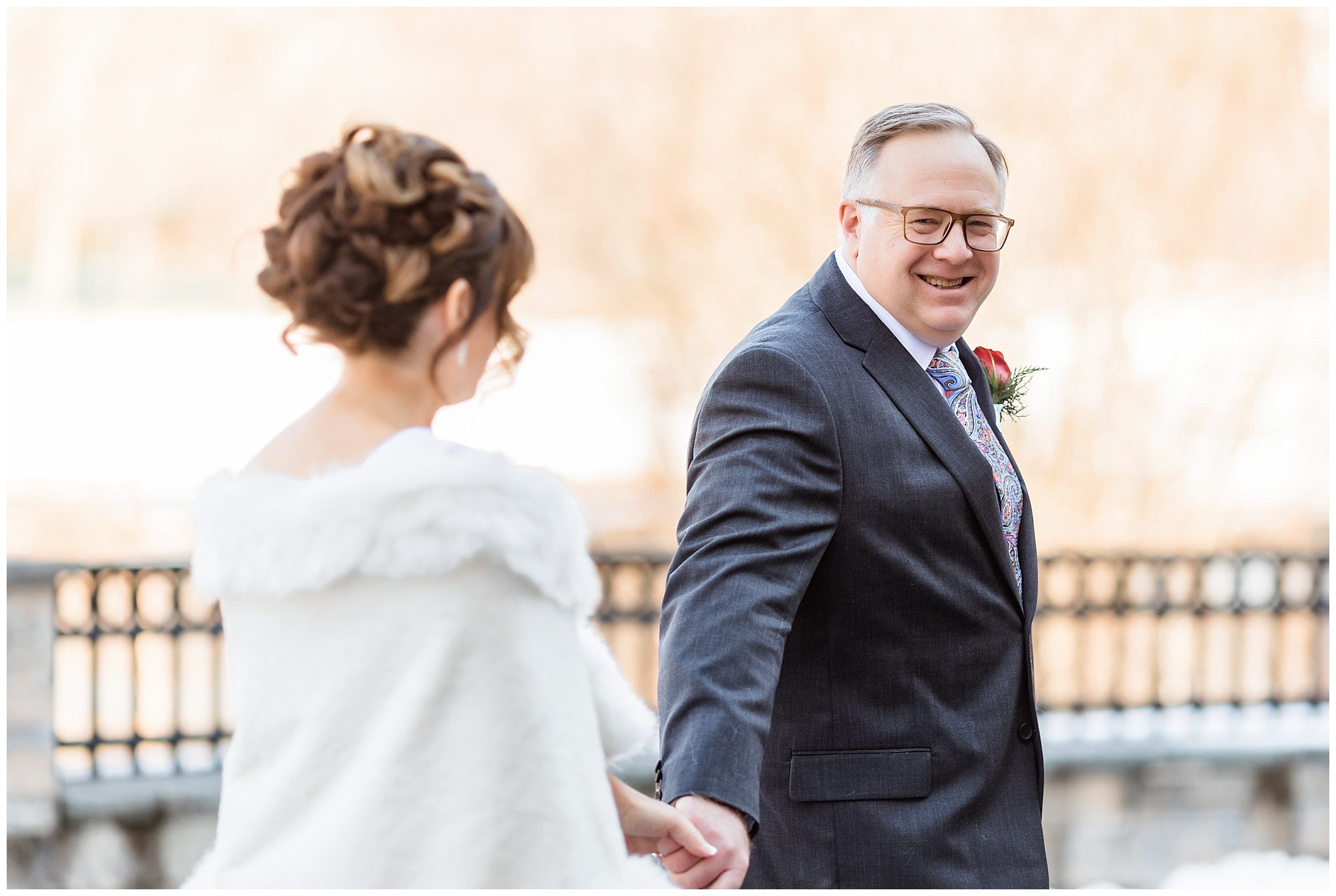 winter wedding Pond House Cafe Portraits