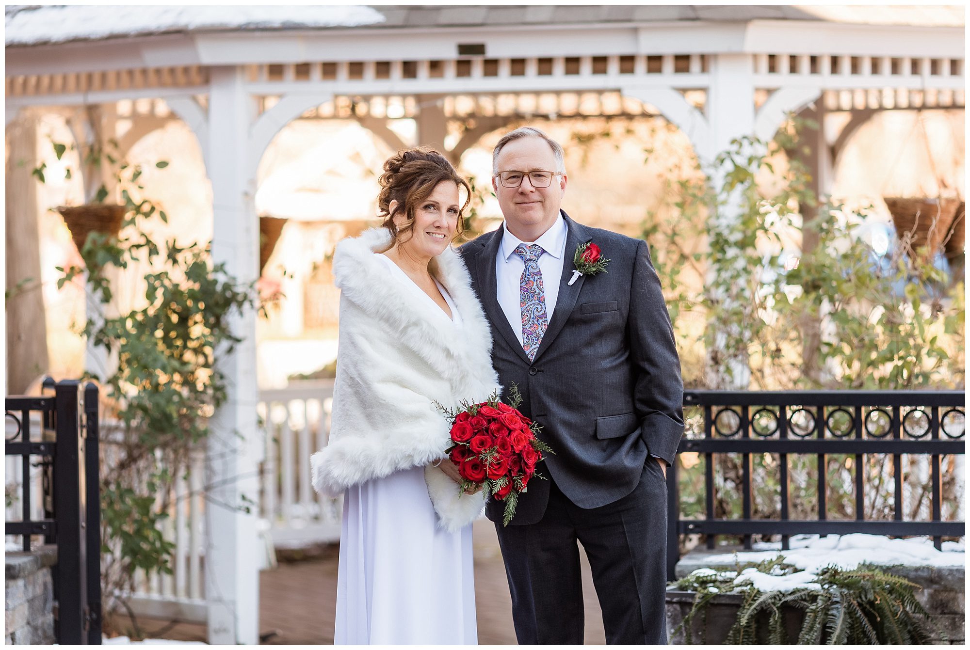 winter wedding Pond House Cafe Portraits intimate wedding