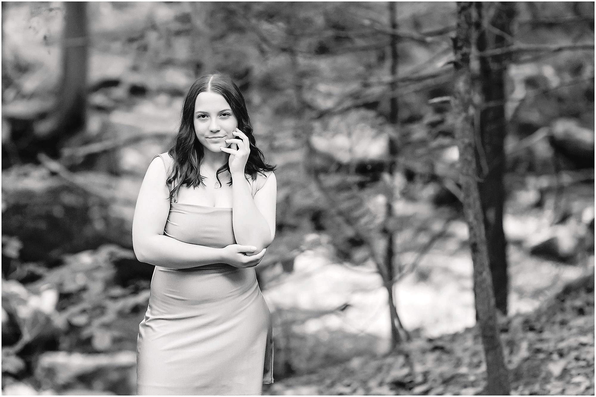 Senior portrait session at Enders Falls