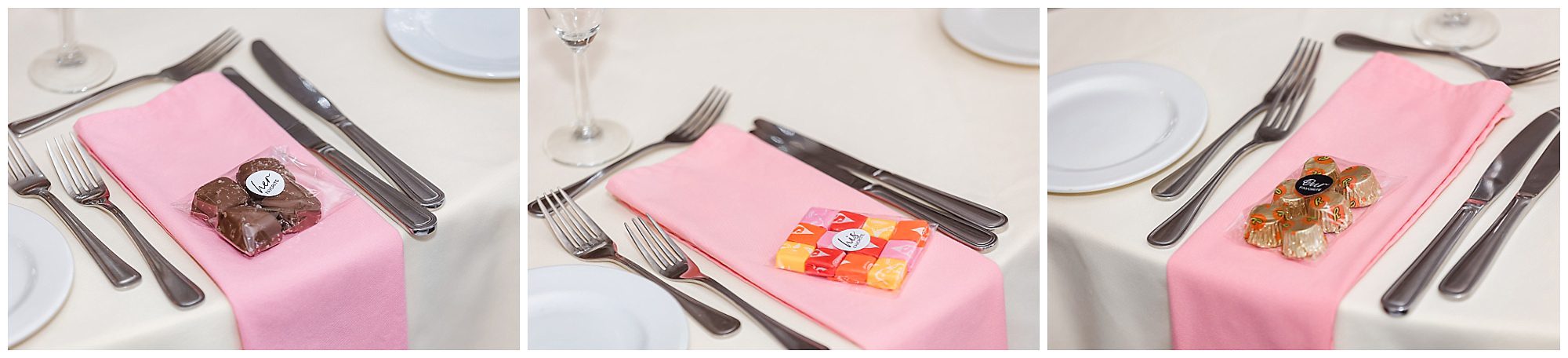 Publick House Wedding reception guest favors