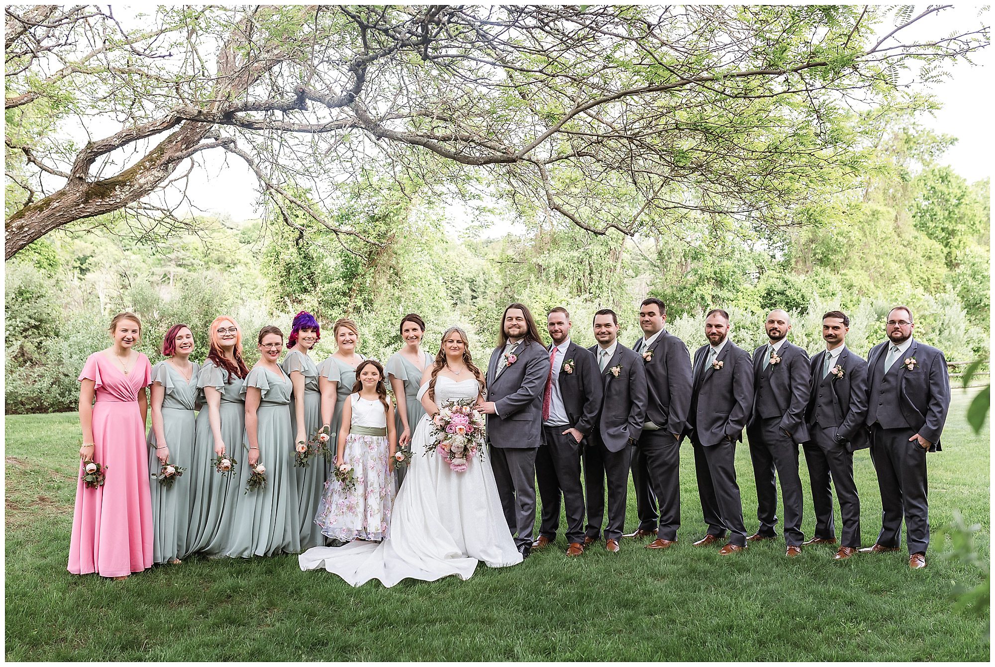 Publick House Wedding wedding party portraits