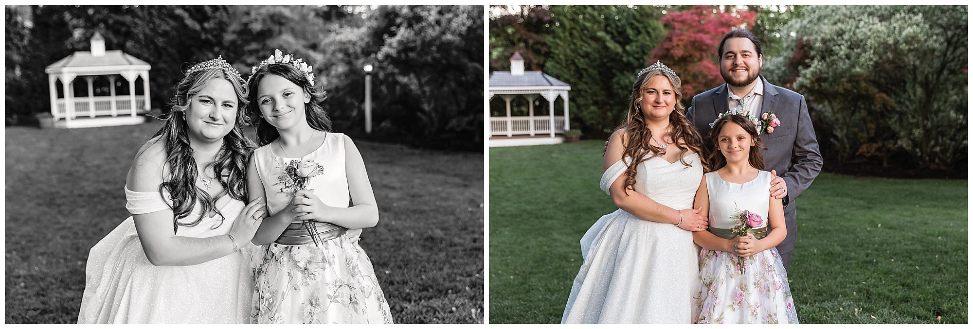 Publick House Wedding wedding party portraits flower girl