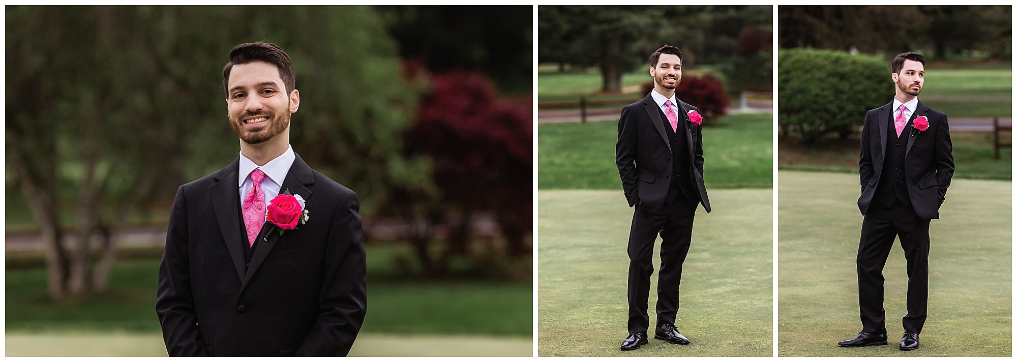 Tunxis Country Club Intimate Wedding groom