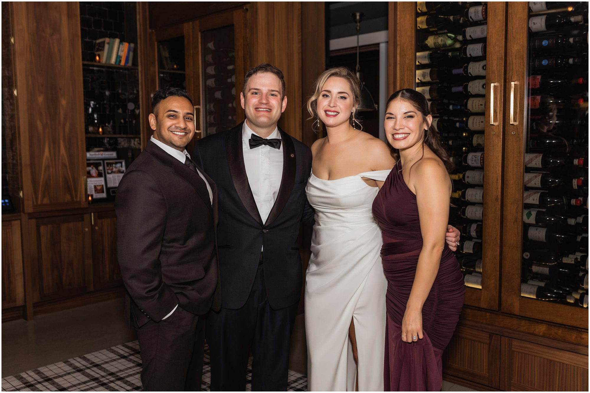 Couple celebrating with friends