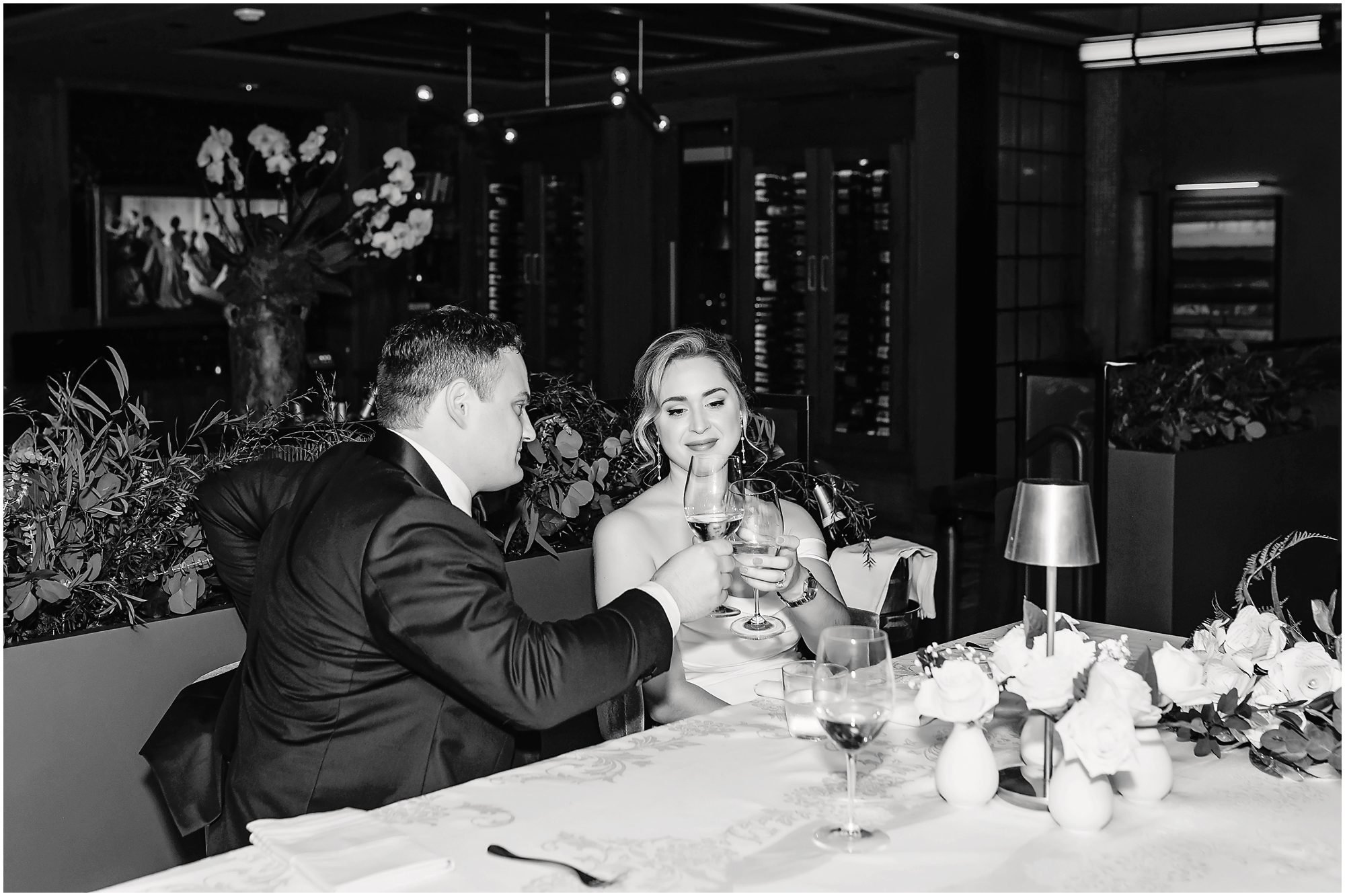 intimate wedding reception dinner