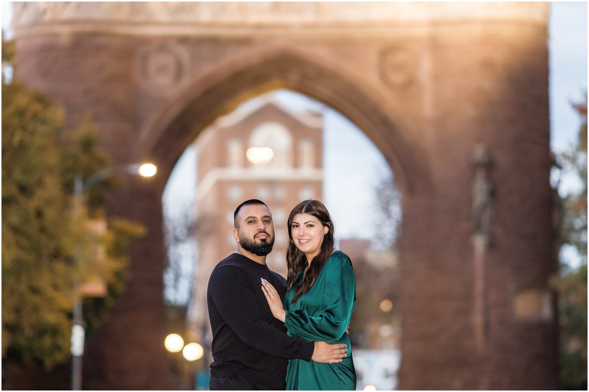 engagement session couple in the city