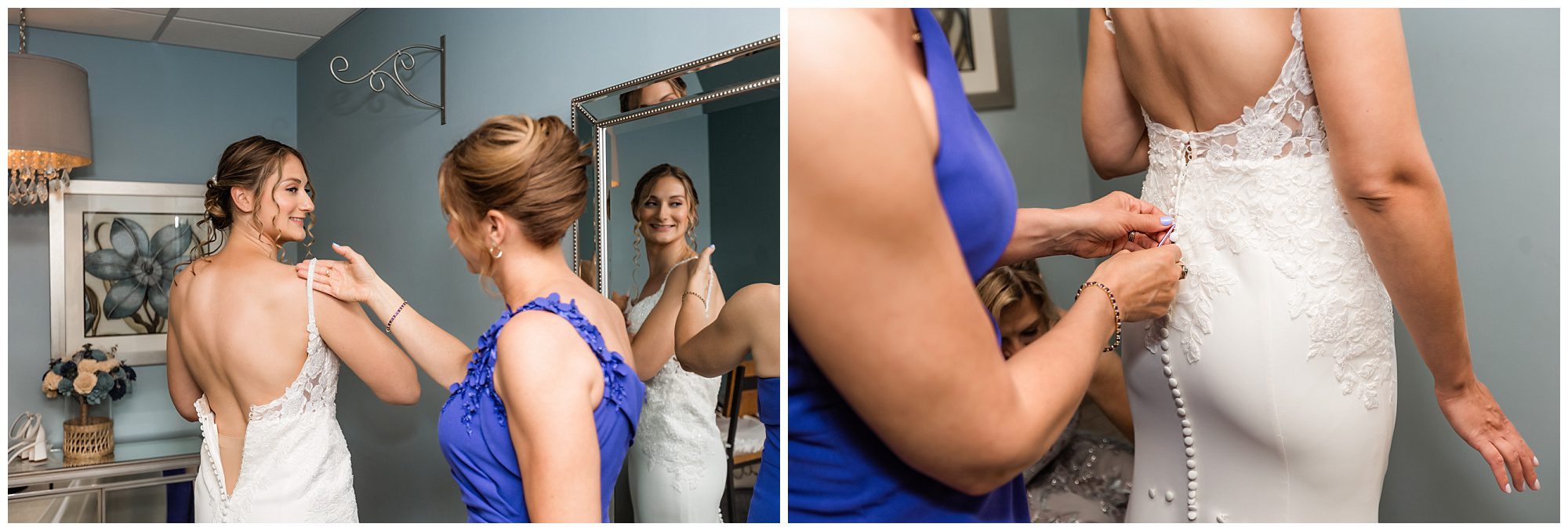 Barn at Wight Farm bride getting ready