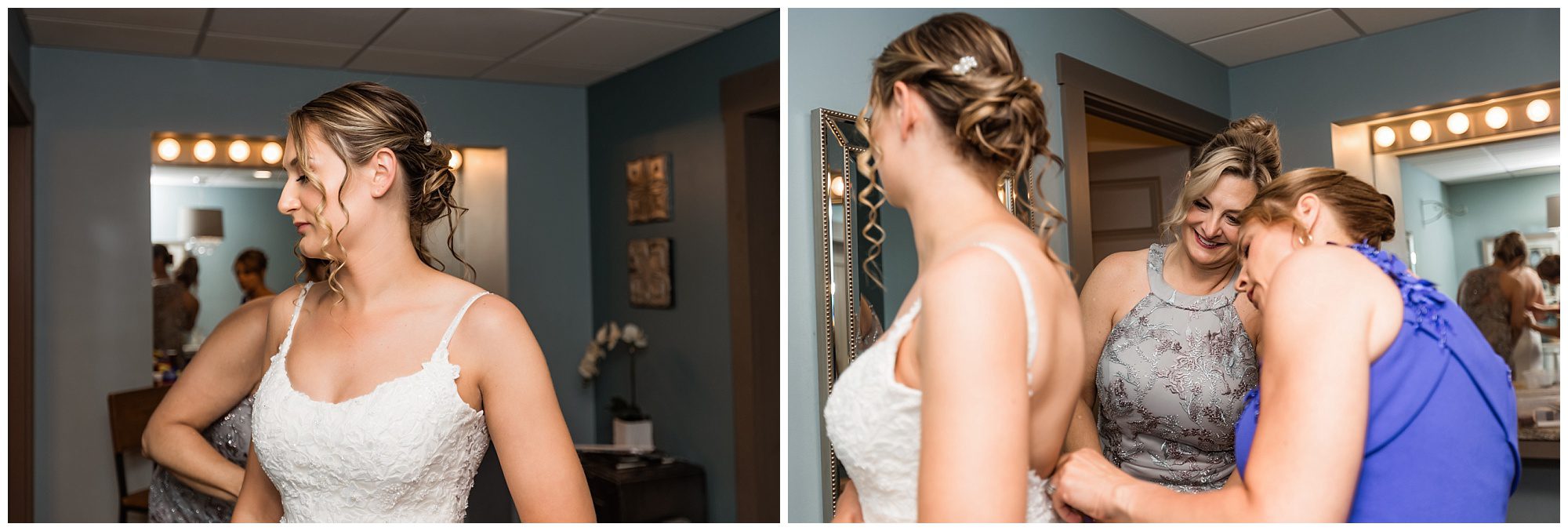 Barn at Wight Farm bride getting ready
