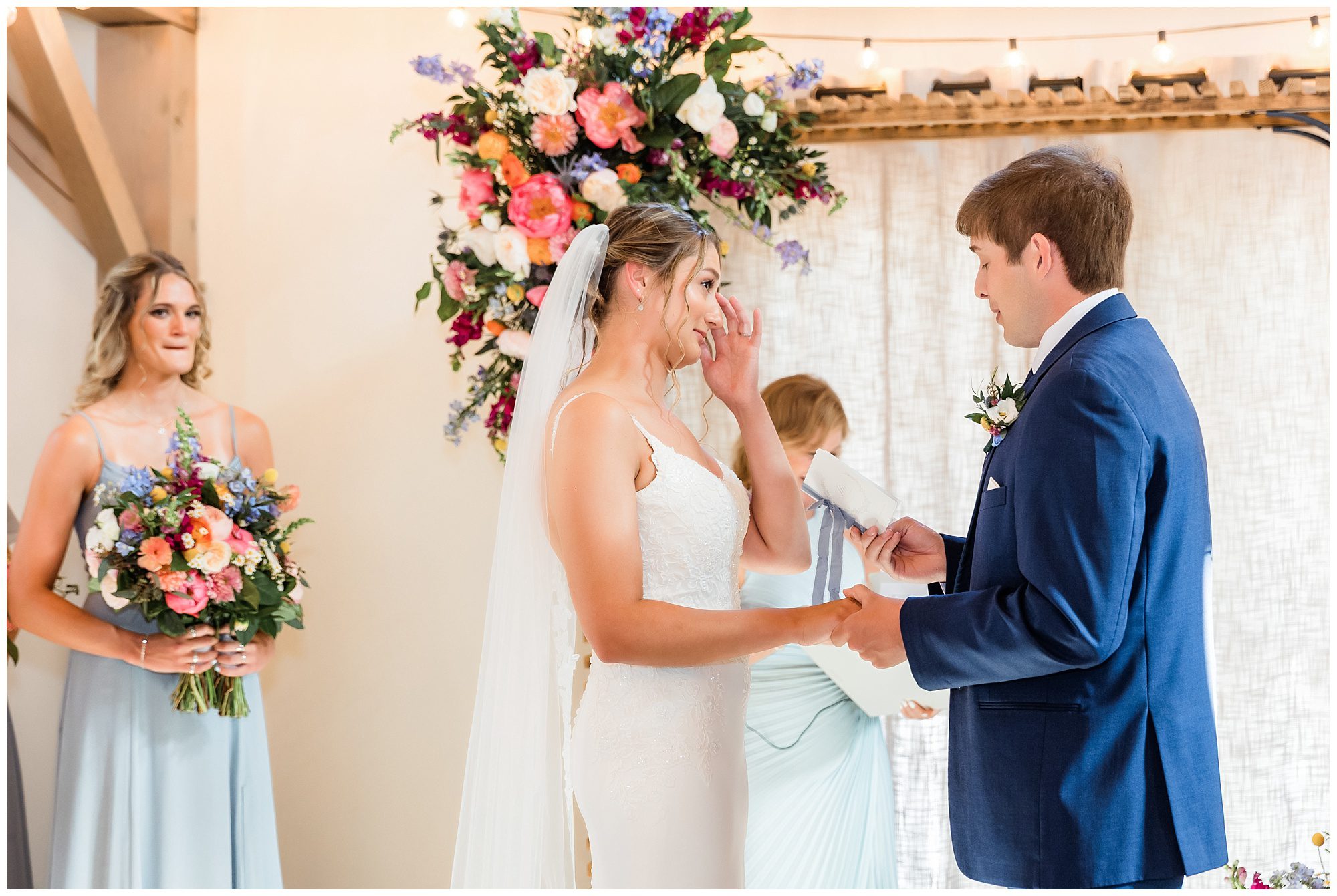 Barn at Wight Farm ceremony vows