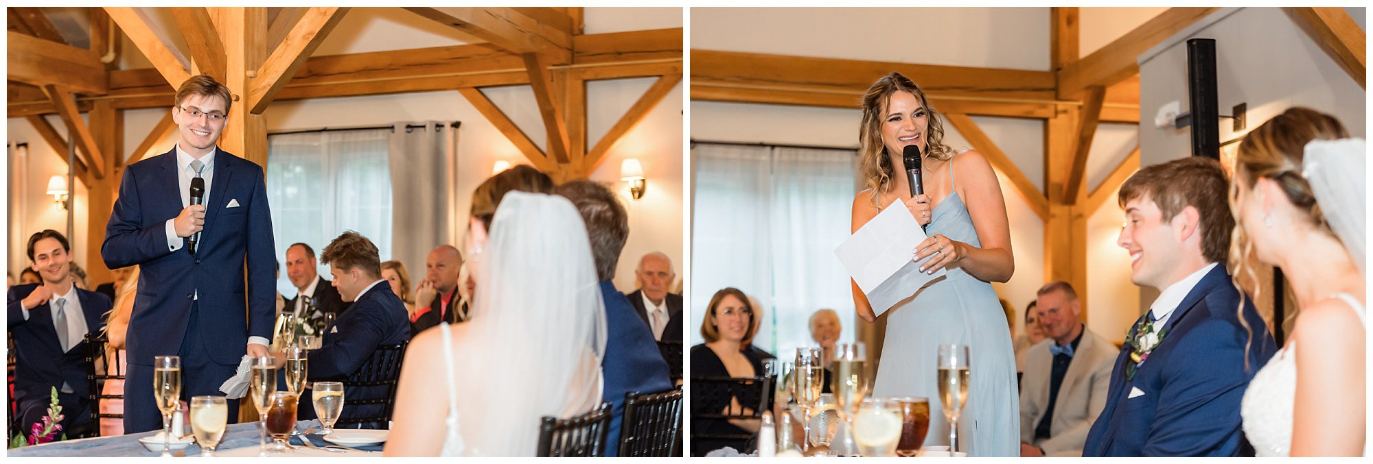 Barn at Wight Farm wedding toasts