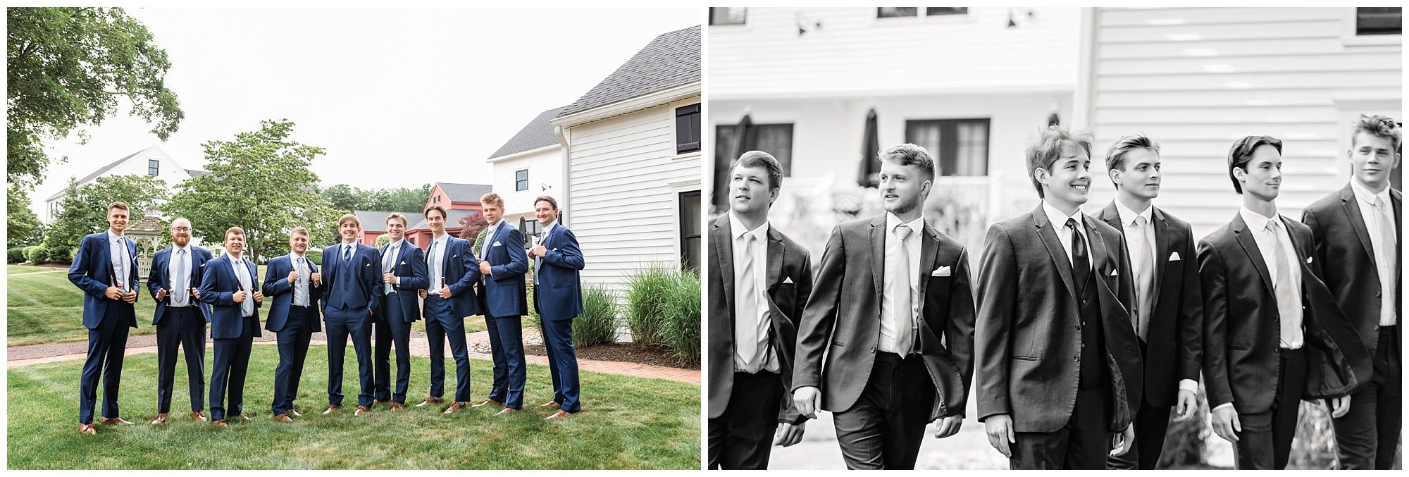 Barn at Wight Farm wedding party portraits