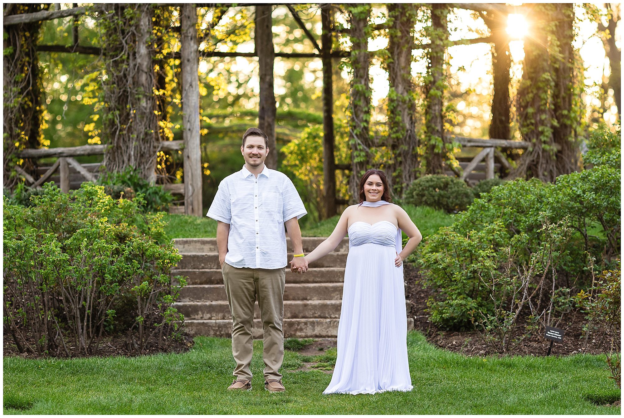 Elizabeth Park Engagement Sunset gazebo
