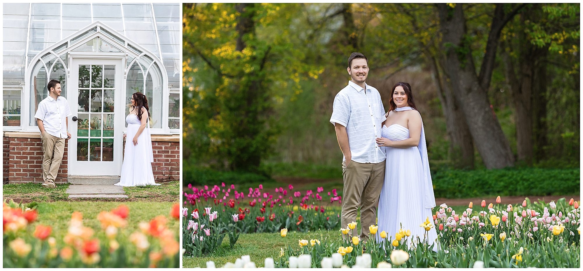 Elizabeth Park Engagement Sunset tulips spring