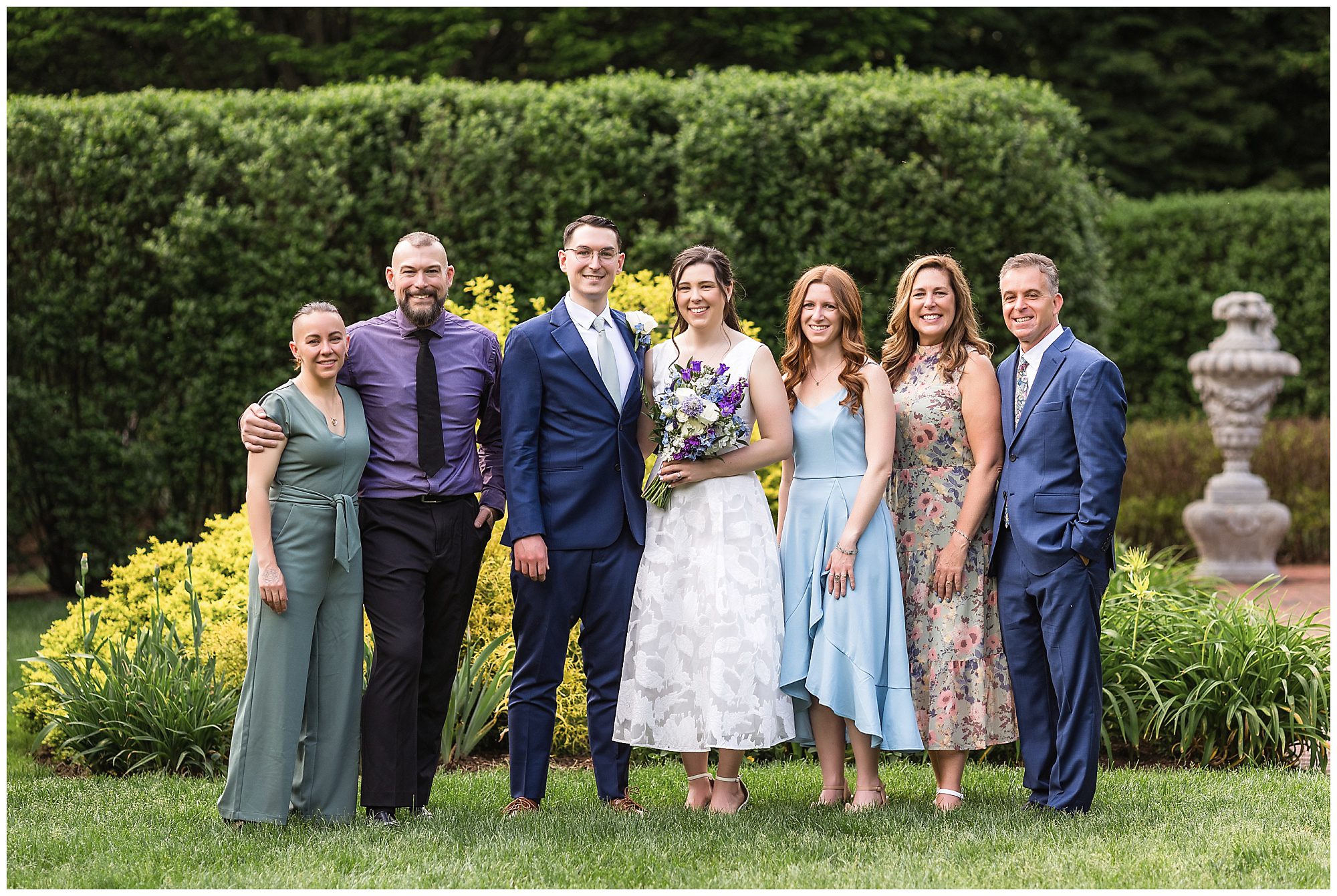 Wickham Park wedding portraits english garden