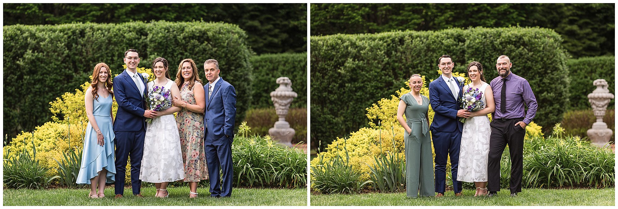 Wickham Park wedding portraits english garden