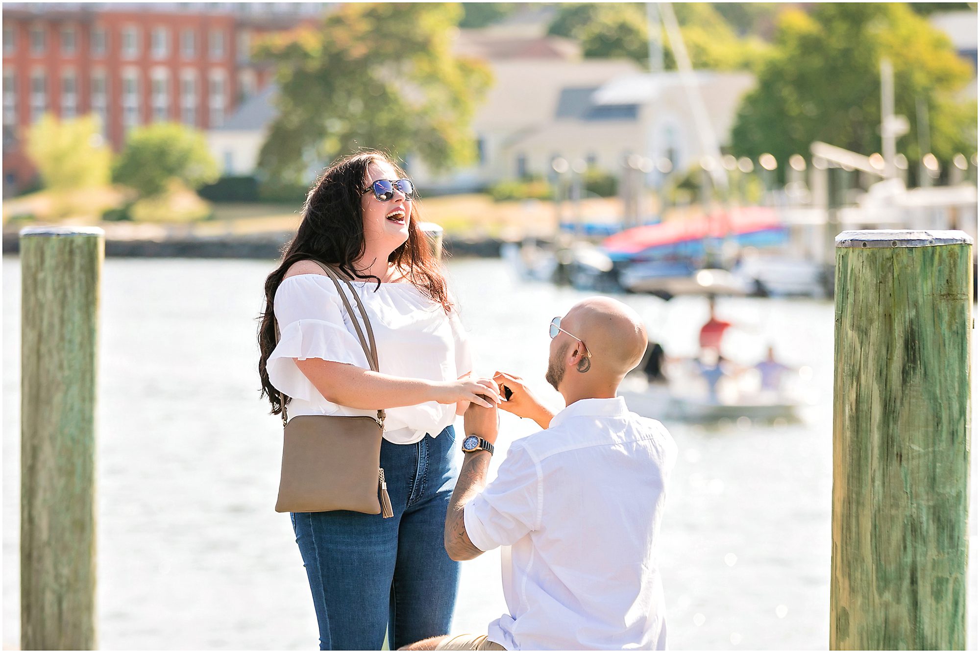 CT surprise proposal downtown Mystic