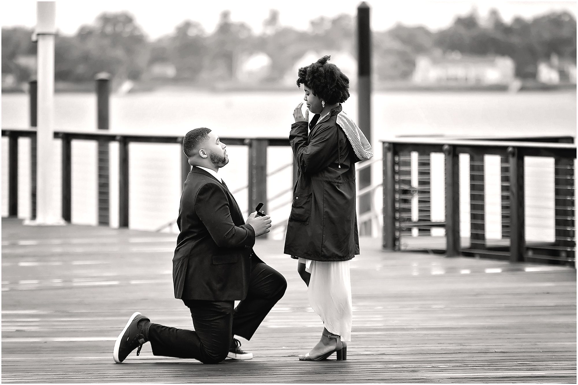CT surprise proposal Stamford Yacht Club