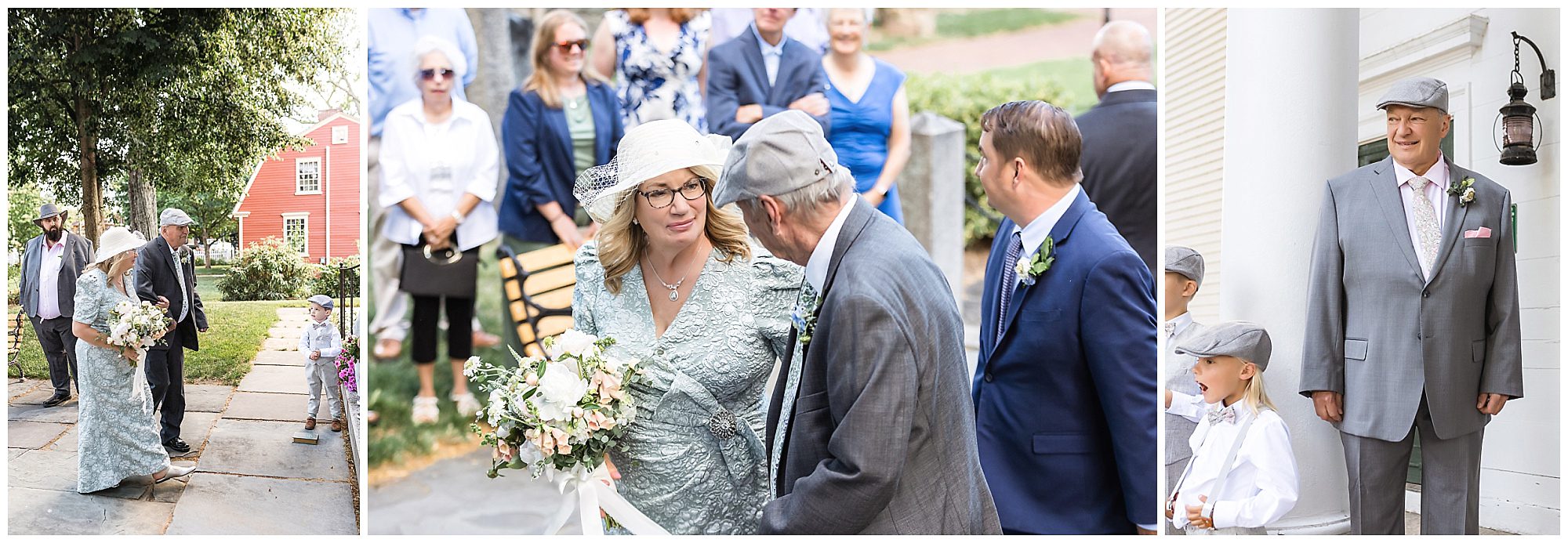Intimate Wedding dad gives bride away