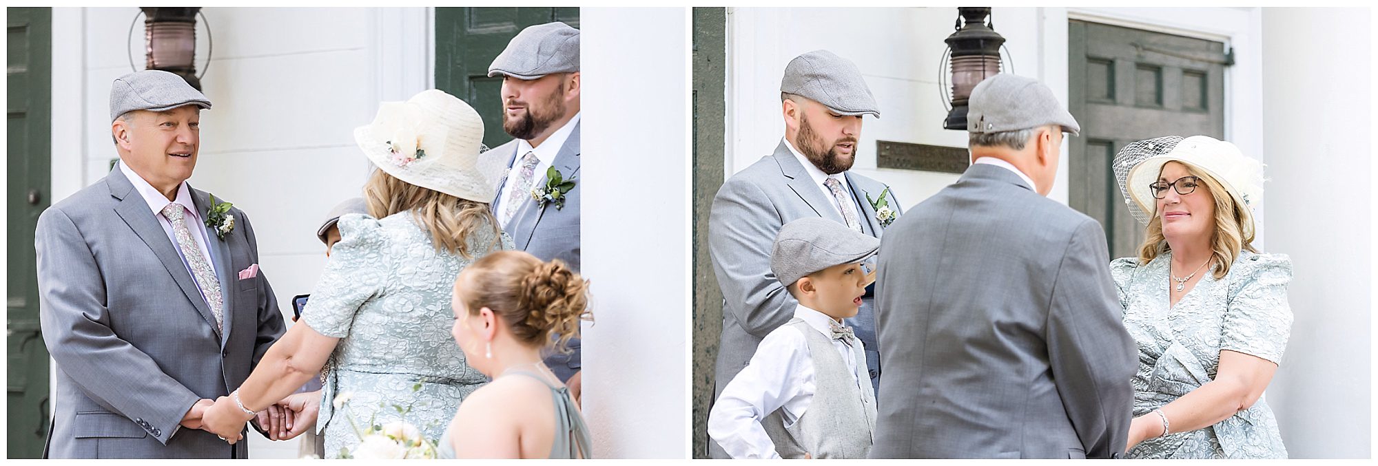 Intimate Wedding Meeting House steps