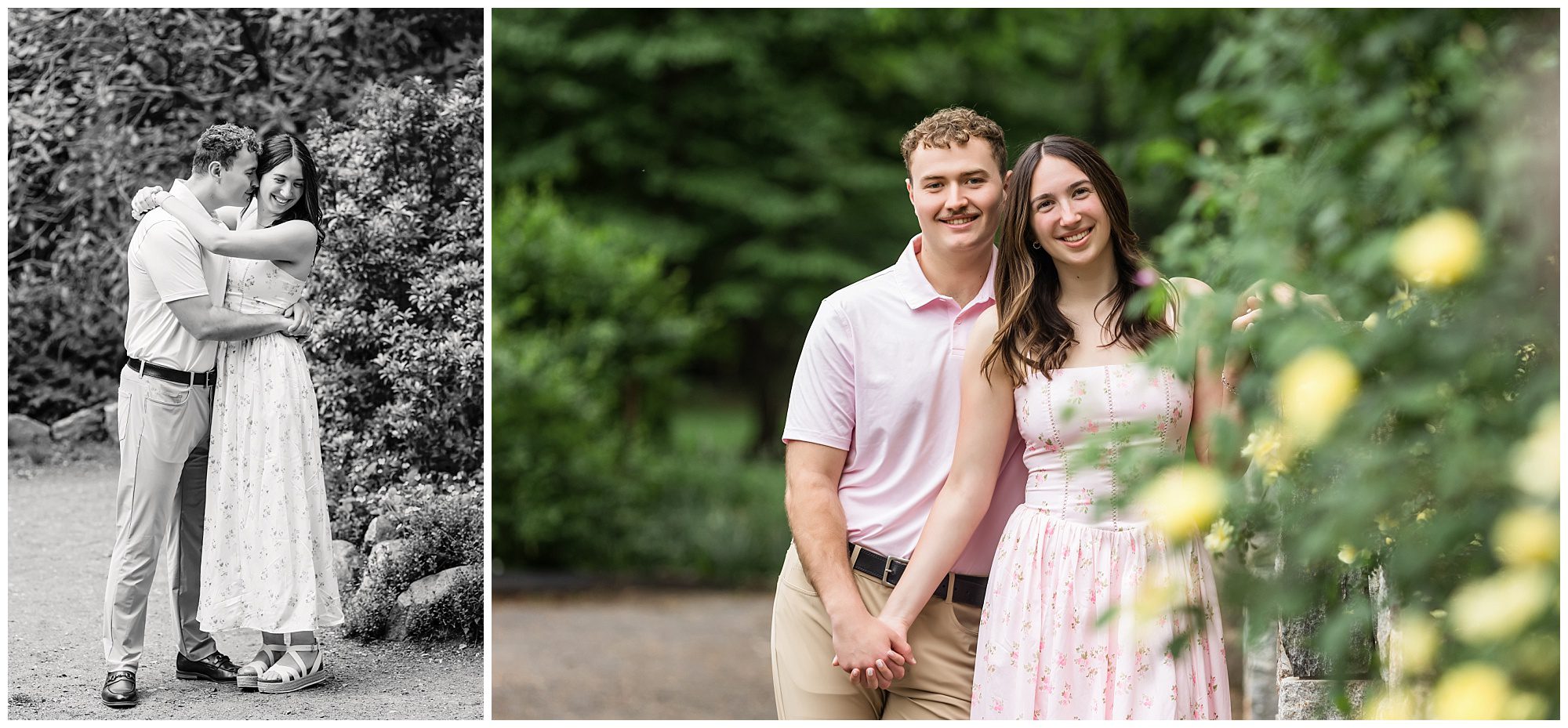 Romantic spring engagement photos in Connecticut