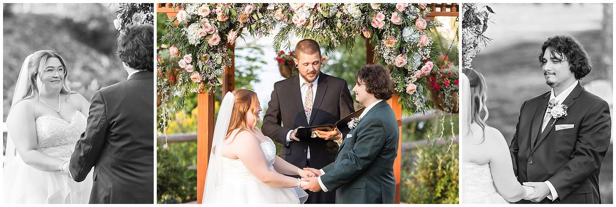 Bar Harbor Acadia Maine elopement ceremony by the gazebo Atlantic Oceanside